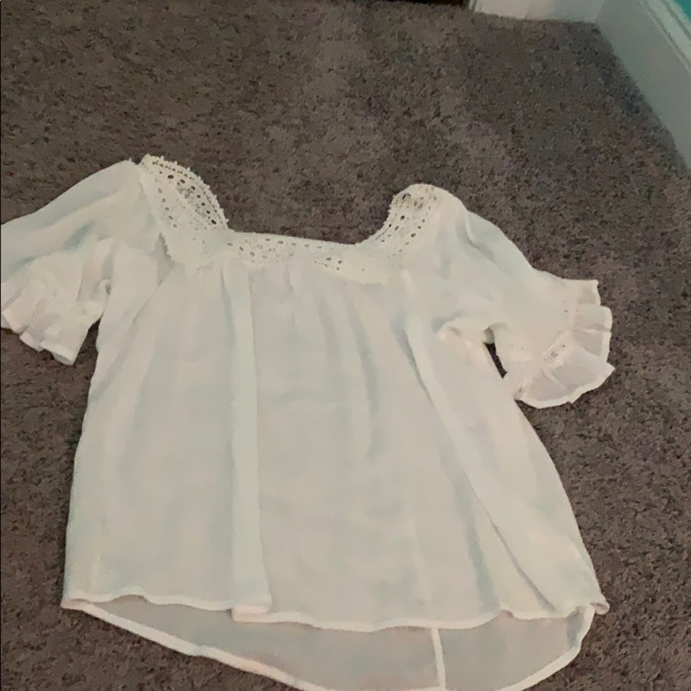 White laced blouse